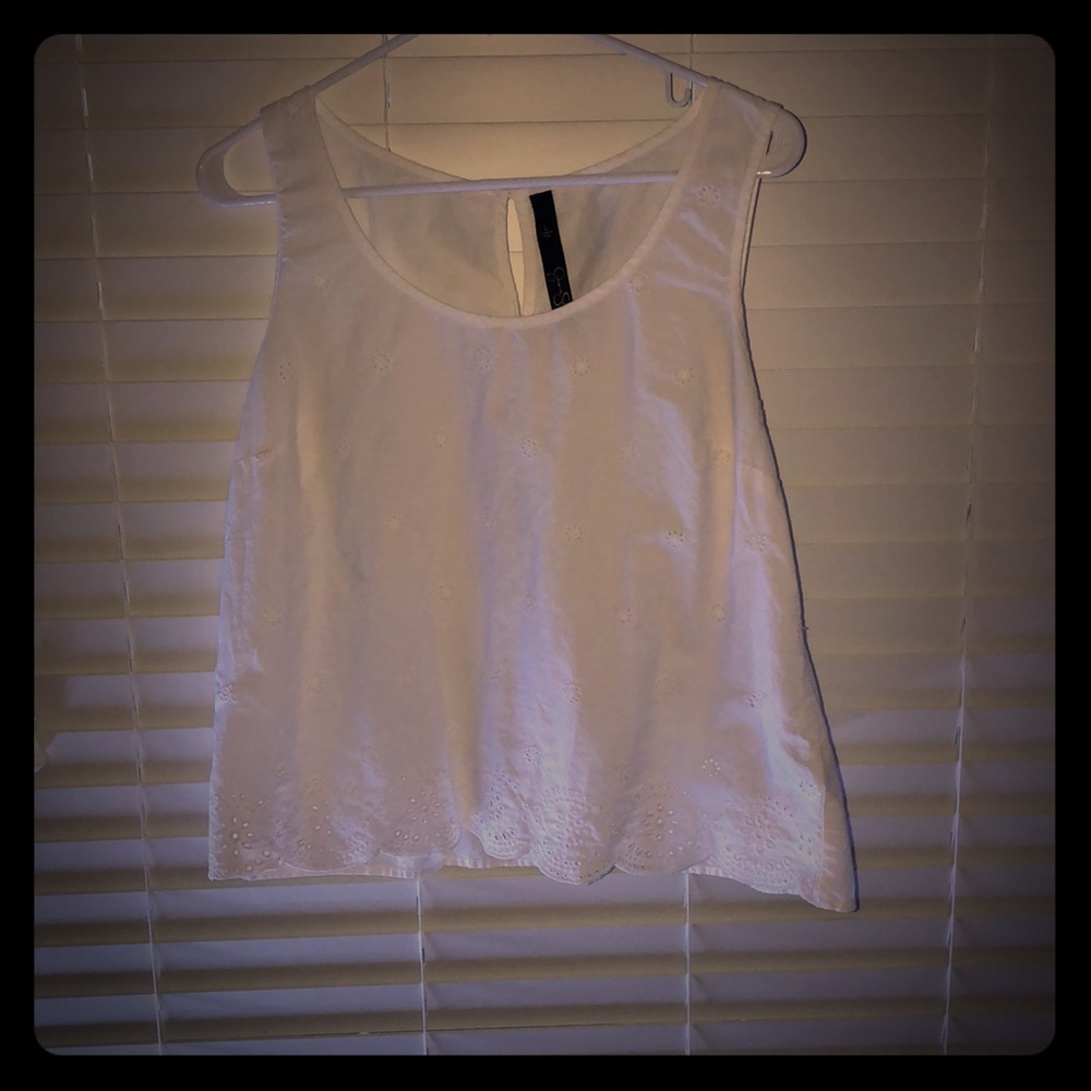 white tank top
